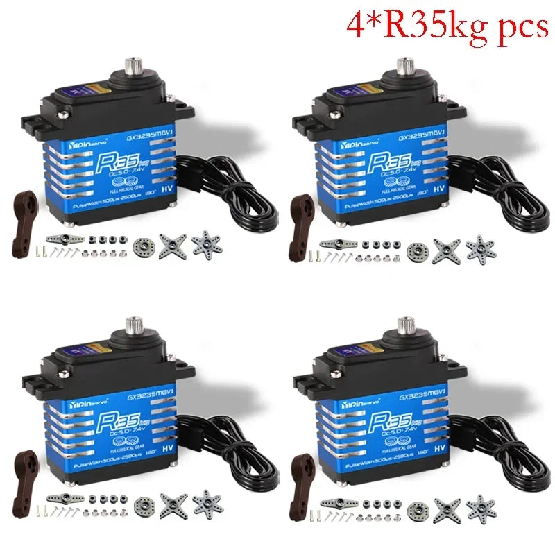 Waterproof IP68 Motor 35KG All Steel Helical Gear Digital Servo For RC Accessories 1/8 1/10 Remote Control Toy Car Robot Crawler