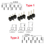 10pcs 2.54mm Cuttable Breakable 1X40P PA3mm 4mm 6mm Optional SMD Single Row Male Pin Header