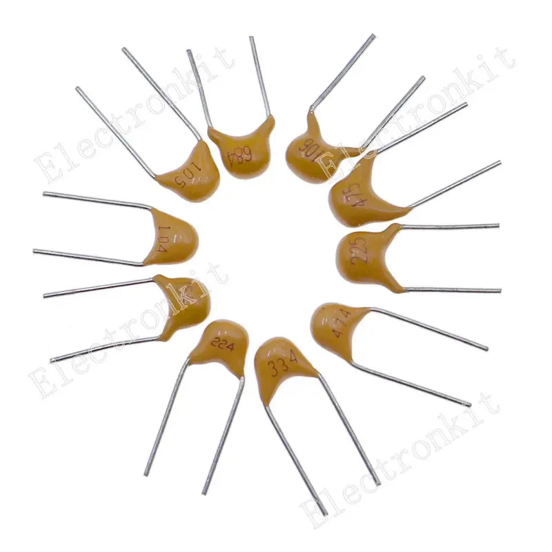 500Pcs 10 Value 0.1uf - 10uf 50V Monolithic Ceramic Capacitor Assorted kit