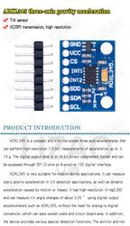 LIZAO GY-291 ADXL345 Tilt Angle Accelerometer Module IIC/SPI Communication For Arduino DIY