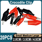 20Pcs Crocodile type Clip 28MM 35MM 45MM Testing Probe Mini Alligator Test Clips Sheath clip, Small battery wire power clip