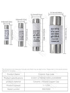 5PCS 8.5*31.5mm 14*51mm 22*58mm Fast low Ceramic Fuse 10x38mm Fuse 380V 500V 0.5A 1A 2A 4A 10A 16A 20A 32A RO14 RO15 RO16 RO17