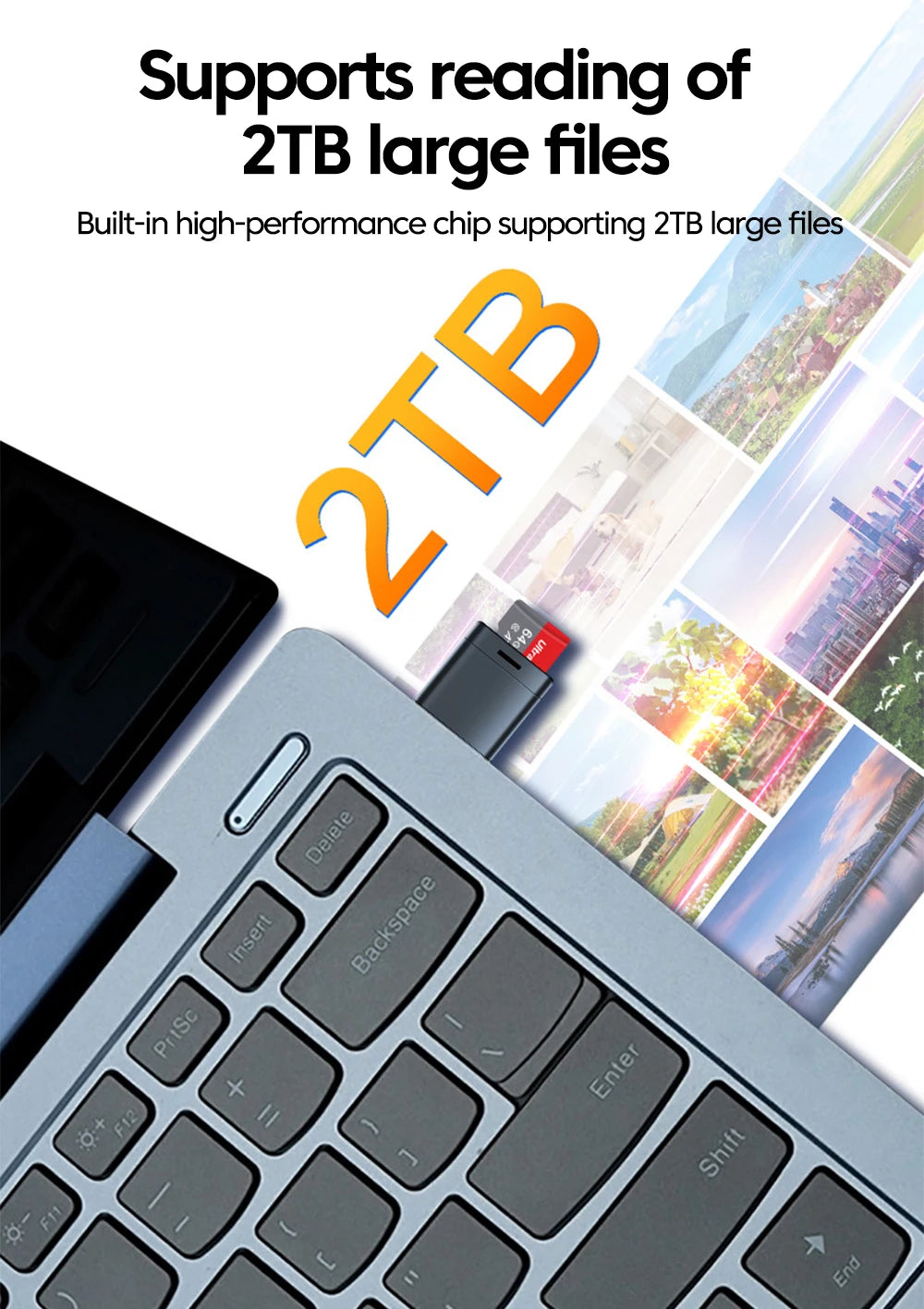 Mini TF Card Reader USB2.0 To TF Memory Card Adapter For PC Laptop Accessories High Speed MicroSD In Car Cardreader