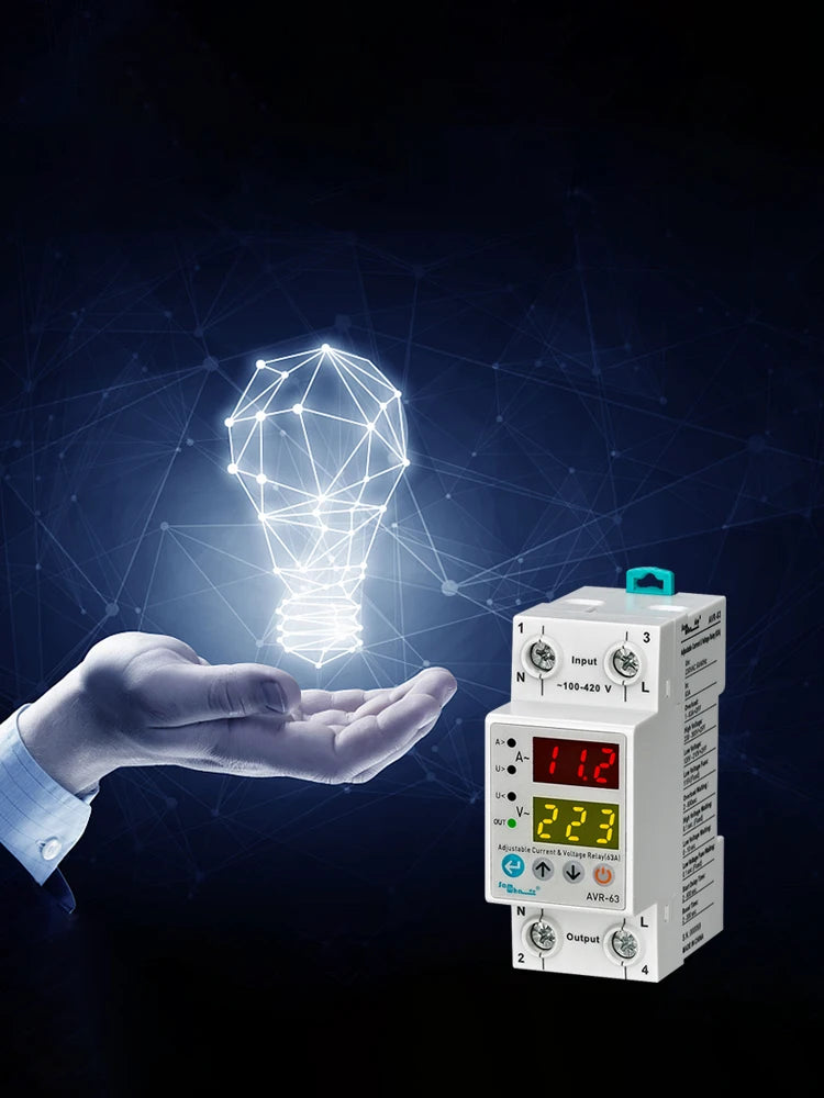 Samwha-Dsp AVR-XX Dual Display Adjustable Voltage and Over-current Protection Relay 40A,63A