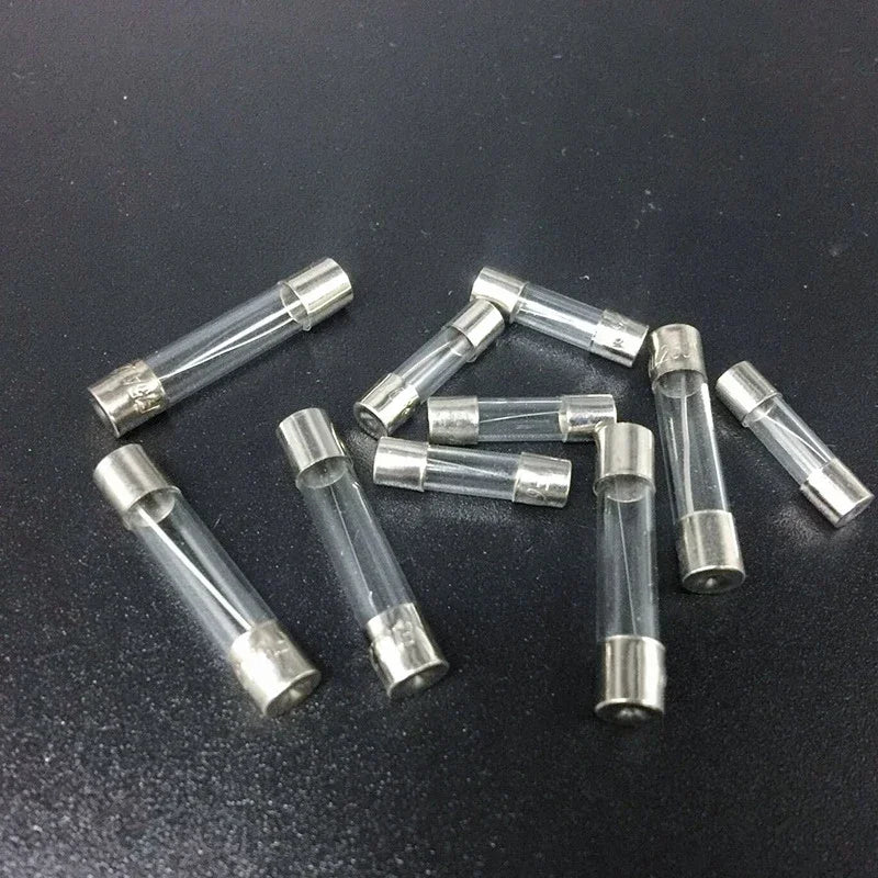 100/72pcs Car Fast-blow Glass Fuses Car Glass Tube Fuses 0.2-20A 0.5-30A Assorted Kit for Car Light Inflator Vacuum Cleaner