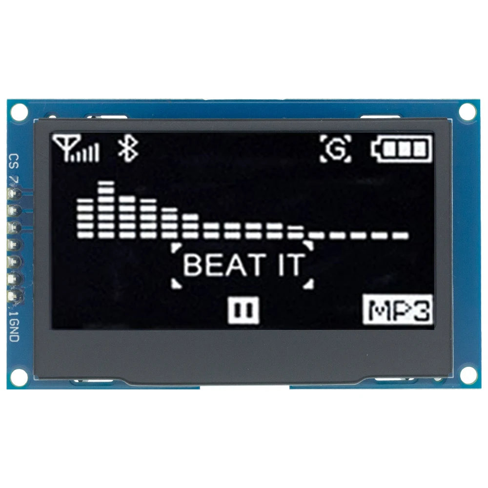 2.4" 2.42 inch 128x64 OLED LCD Display Module SSD1309 12864 7 Pin SPI/IIC I2C Serial Interface for Arduino UNO R3 C51