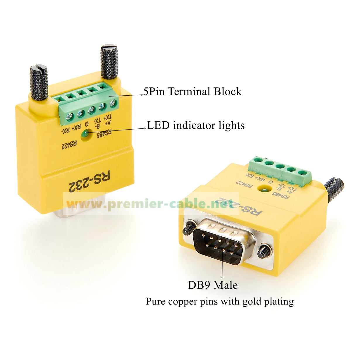 DB9 Male RS232 to RS485 RS422 Adapter Converter D-Sub DB9 RS232 to RS485 RS422 Converter RS232 to RS422 Serial Port Converter