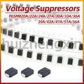 20PCS P6SMB20A/22A/24A/27A/30A/33A/36A/39A/43A/47A/51A/56A TVS/ESD SMB/DO-214AA Transient Voltage Suppressors