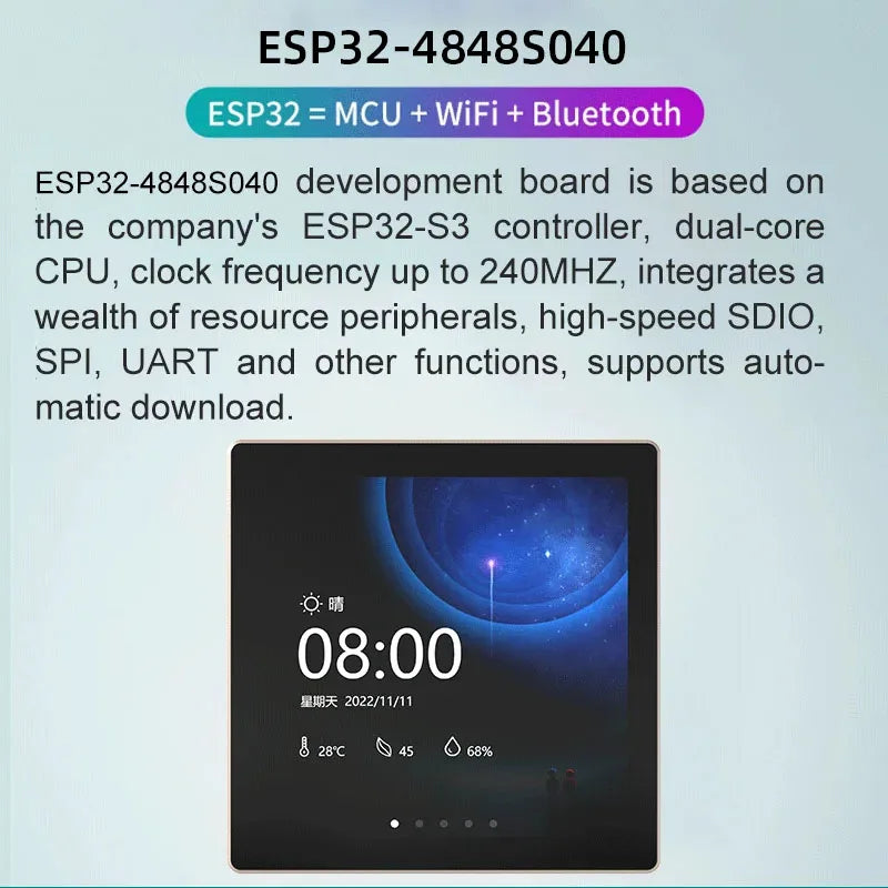 ESP32-S3 4.0 Inch Development Board for Arduino LVGL WiFi Bluetooth 480*480 Smart Display LCD TFT Module IPS Touch Screen