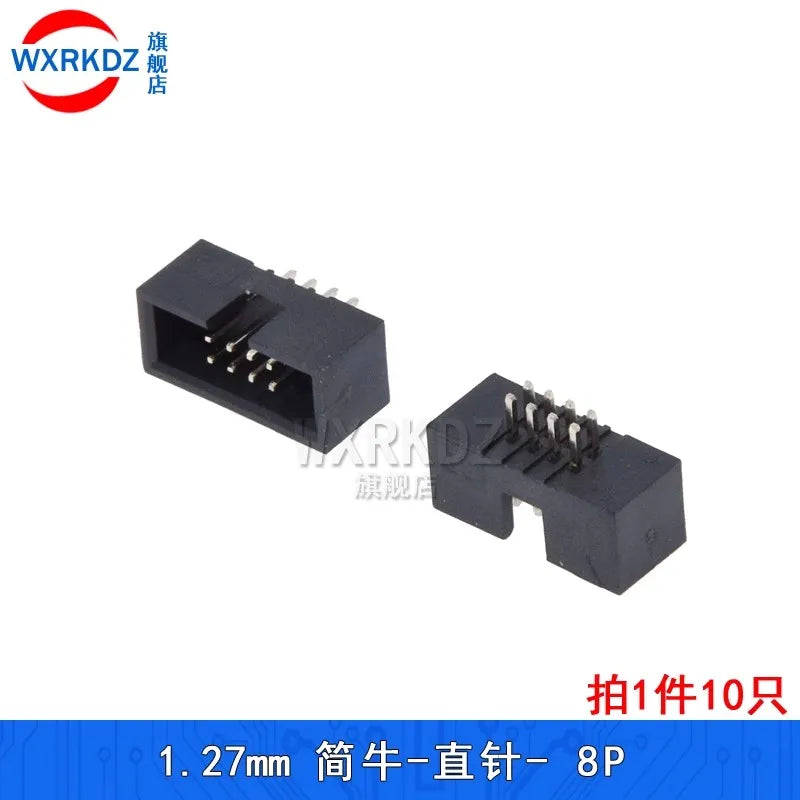 10pcs 1.27MM 6/8/10/20/24/26/34/40/44/50/60P 60PIN JATG IDC3 MALE SOCKET straight idc box headers PCB CONNECTOR DOUBLE ROW  IDC3