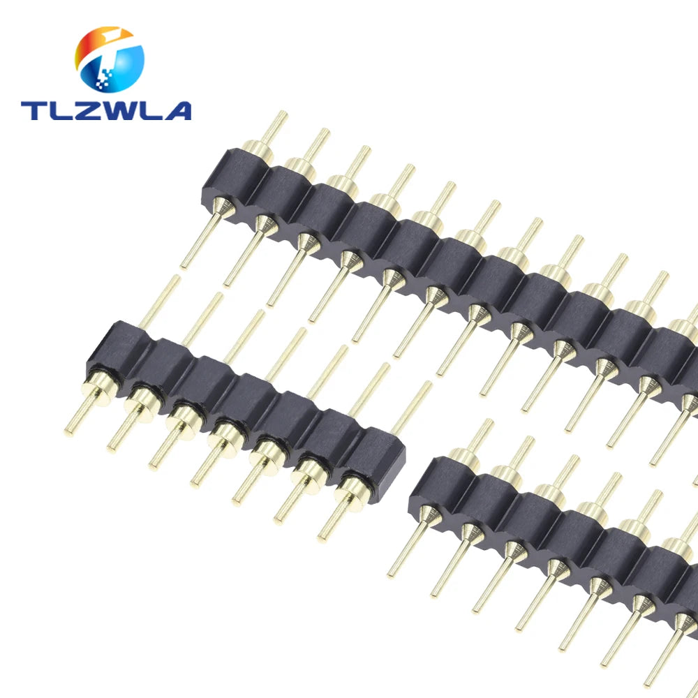 10PCS 2.54MM 1x40P Connector Round Hole Male Head Row Needles 1*2p 3p 4p 5p 6p 7p 8p 9p 10p 12p 20p 40p Gold Plated Single Row