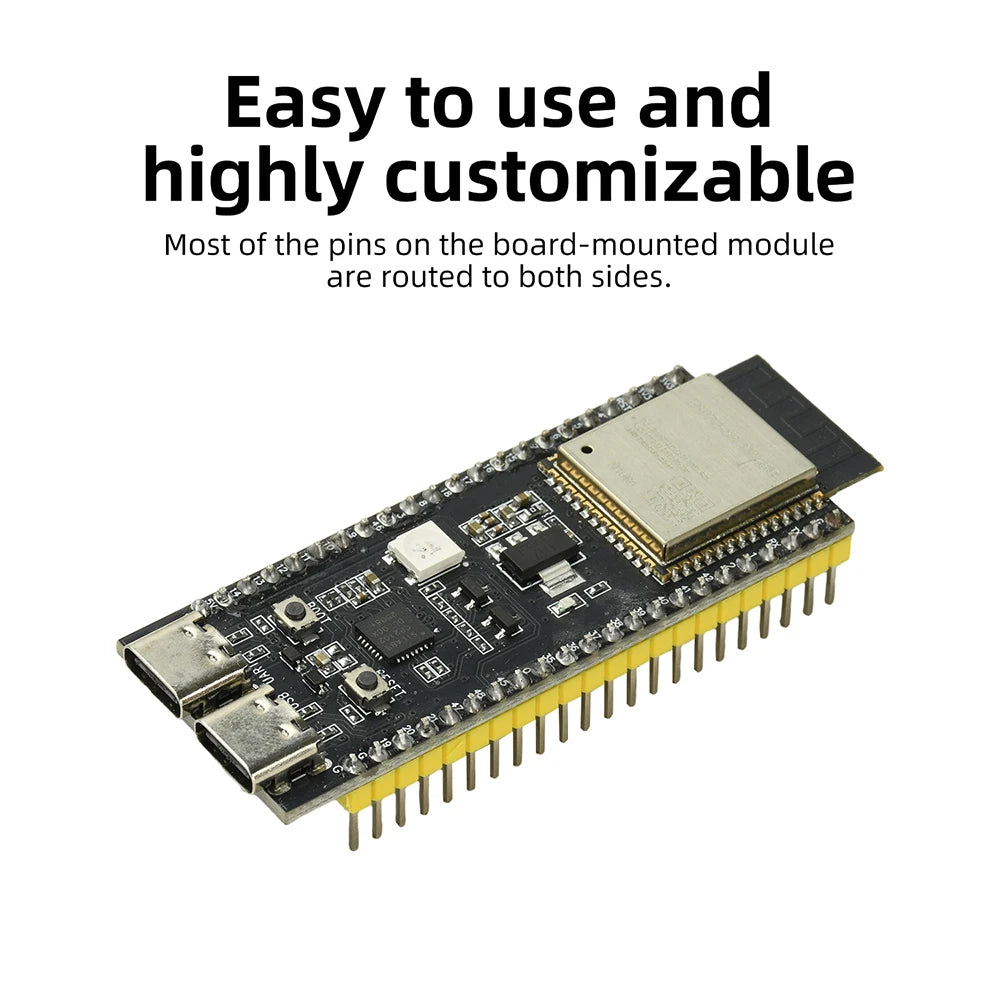 ESP32-S3-DevKitC-1 WiFi Bluetooth Development Board Onboard CP2102 ESP32-S3-N16R8 44Pin Type-C Interface IoT Programmable Module