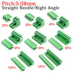 10/5 Pairs Pitch 5.08mm Terminal Block Connector 2EDG 5.08mm 2-12 Pin Pcb Screw Connector Terminal Block 2EDG Socket PCB Screw