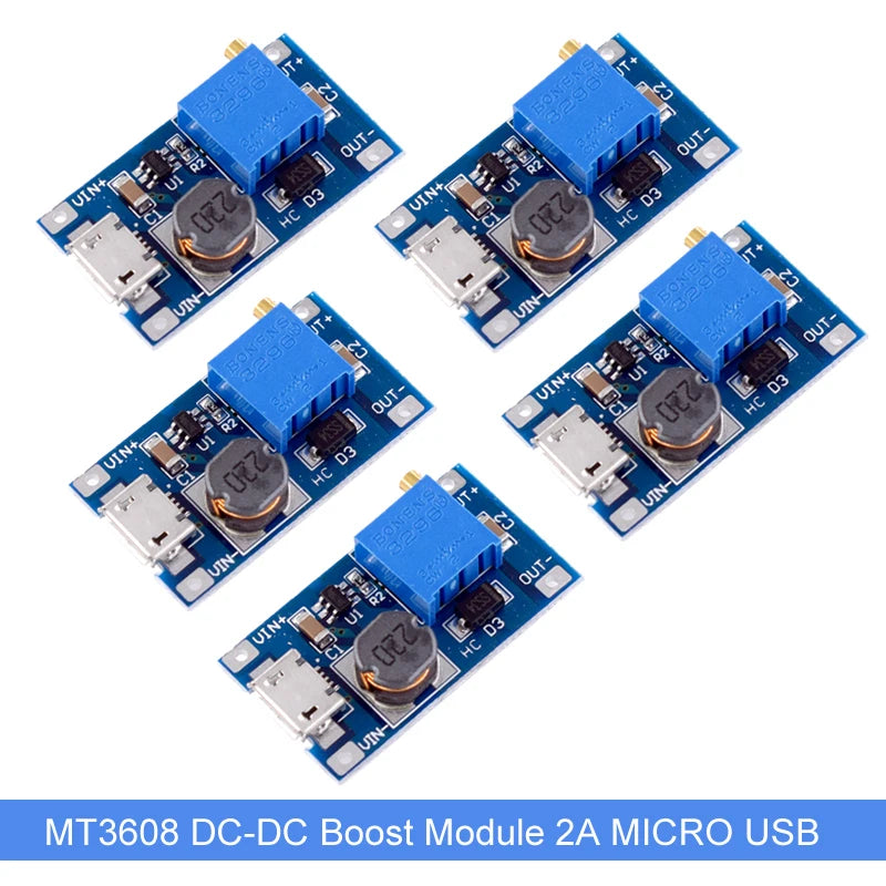 1/10 PCS MT3608 DC-DC Step Up Converter Booster Power Supply Module Boost Step-up Board MAX output 28V 2A for Arduino Diy Kit