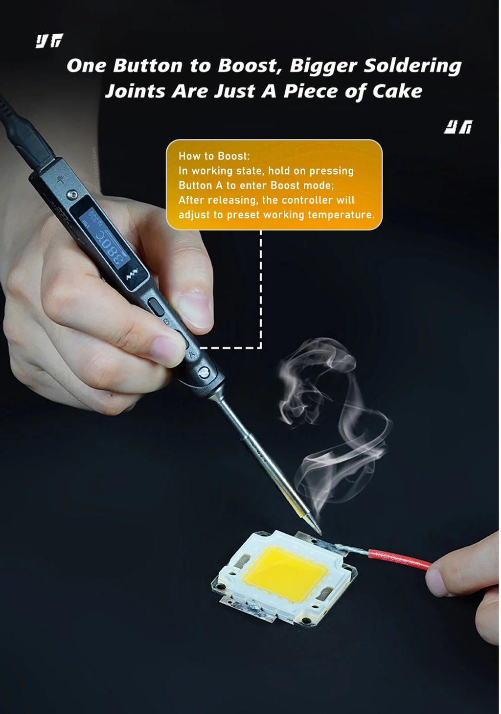 Original TS101 Electric Soldering Iron Adjustable Temperature Digital USB Mini Solder Station 90W TS100 TS 101 Upgrade With Tips