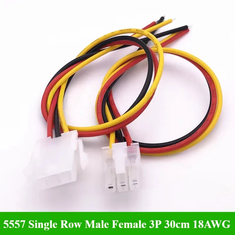 1/5/10Set Mini-Fit 4.2mm Automobile Harness Connector 5557 Single Row 2/3/4/5/6P Male Female Plug Socket Wire Length 30cm 18AWG