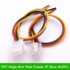 1/5/10Set Mini-Fit 4.2mm Automobile Harness Connector 5557 Single Row 2/3/4/5/6P Male Female Plug Socket Wire Length 30cm 18AWG
