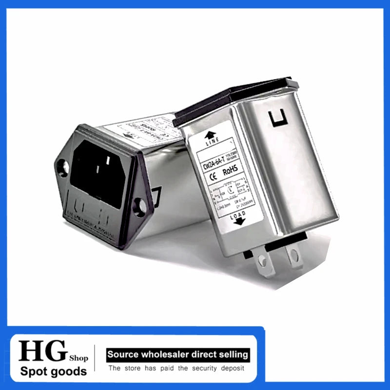CW2A-10A-T CW2A-3A-T single-phase power filter EMI filter socket CW2A-3A/ 6A-10A-T Audio power Purifier Vehicle anti-interferenc