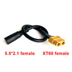 HPXGRC XT60 XT30 T Plug Female Male To DC 5.5*2.1mm Connector Battery Charging Adapter Cable Conversion for DC Power Charger