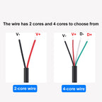 1pcs 2Pin 4Pin Micro USB / Type C Charger Connector USB 2.0 Type A Elbow Head Male Power Supply Extension Cable DIY Data Line
