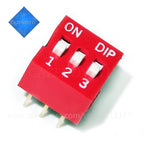 10pcs/lot Slide  Switch  1 2 3 4 5 6 7 8 9 10 12 Bit 2.54mm Position Way DIP Red Pitch Toggle Switch Red Snap Switch