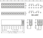 20pcs 2.54mm Pitch Single Row 1X3/4/5/6/12/20P 40Pin PH6.8mm Square Terminal Socket Gold Rohs Female Pin Header Connector