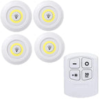 Dimmable LED Under Cabinet Light with Remote Control Battery Operated LED Closets Lights Wardrobe Bathroom Lighting Night Light