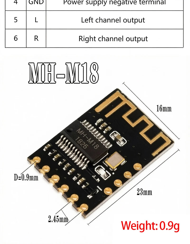 MH-M18 MH-M28 MH-M38 Bluetooth 4.2 Audio Receiver Module Wireless Stereo Music Board Type-C Micro USB
