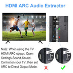 192Khz ARC Audio extractor HDMI ARC Return Extractor DAC Converter ARC SPDIF Optical to Optical 3.5mm L/R Stero Audio Extractor