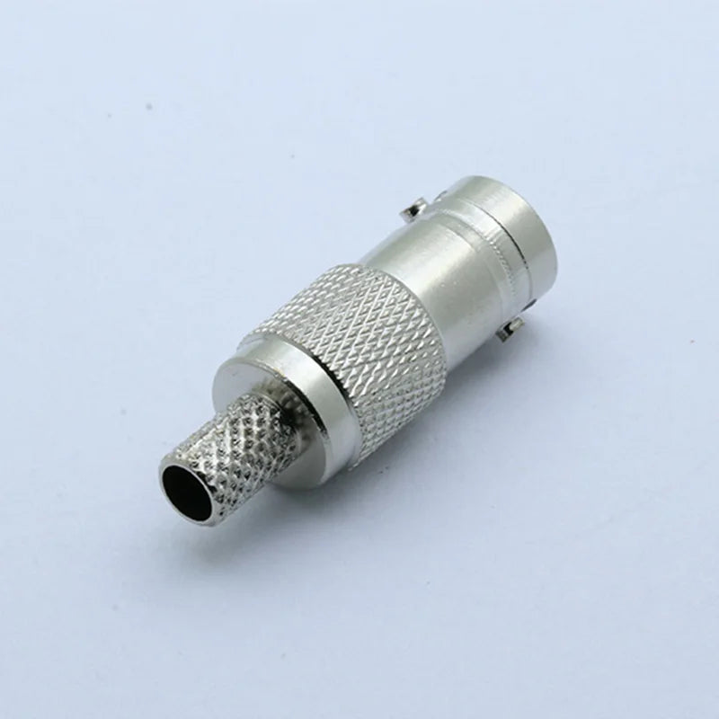 1pc RF Coaxial Connector BNC Female Jack Crimp Connector Straight for RG58 RG59 RG6 Cable Adapter CCTV Connector