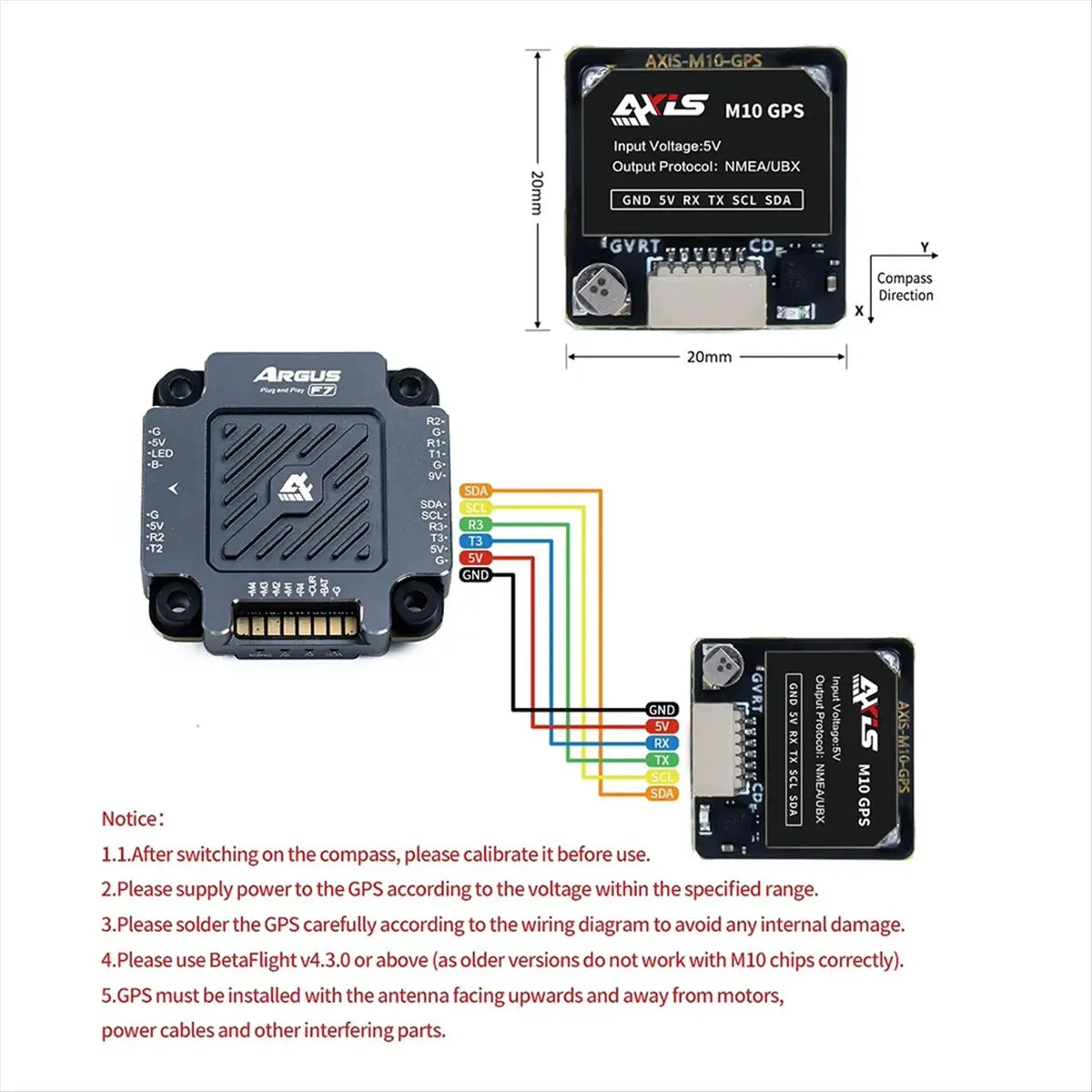 SWXF For M10 GPS Module UBLOX Protocol Beidou Compass Navigation Module for FPV Drone RC Freestyle Quadcopter