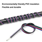 22AWG 20AWG 18AWG LED Extension Cord 2/3/4/5/6Pin RGB Flexible Electrical Connection Cable for LED Strip Lights Auto Lamp Driver