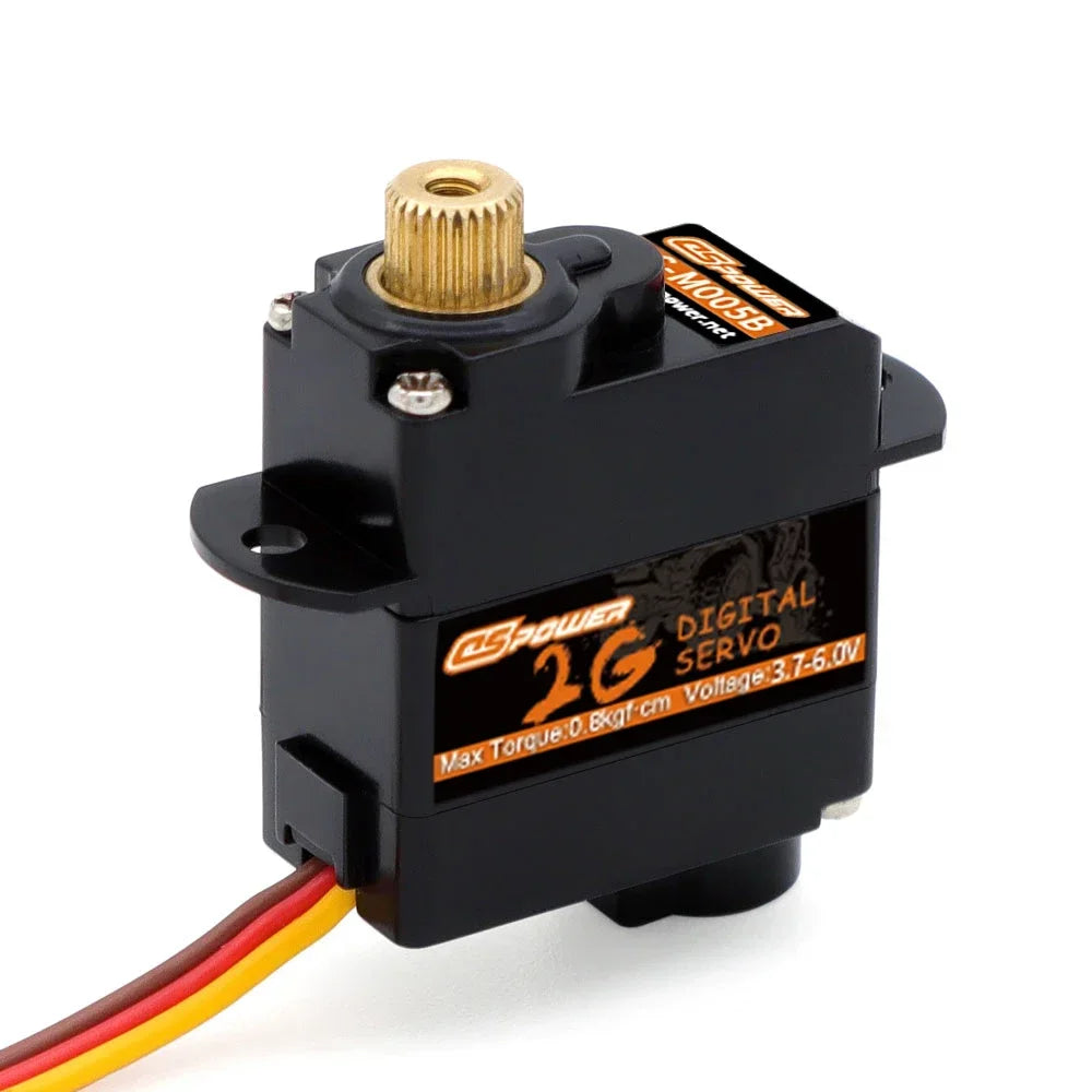 DSPOWER 2g Plastic/Metal Gear Motor Mini Micro Servos for RC Car Airplanes Fixed-wing Quadcopter Boat Plane Robot Wltoys Axial
