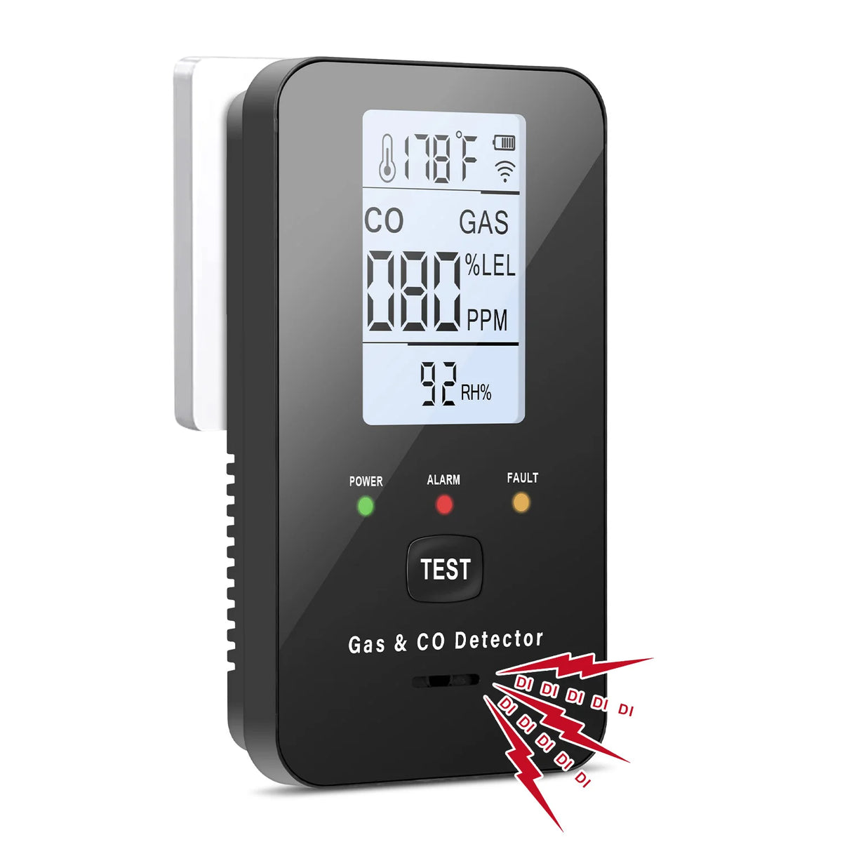 Natural Gas & Carbon Monoxide Detector, Plug in Carbon Monoxide Alarm,Propane,Methane,4-in-1 Combustible Gas & CO Detector Alarm
