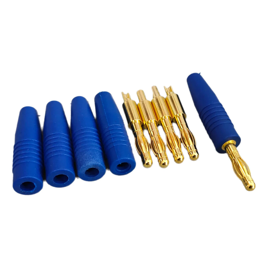 5PCS 4mm Plugs Gold Plated Musical Speaker Cable Wire Pin Banana Plug Connectors Red Black Blue Green Yellow