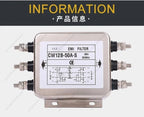 CW12B-60A-S EMI Filter, 380V Three-phase 3/4-wire AC Anti-interference Filter for Servo and Inverter