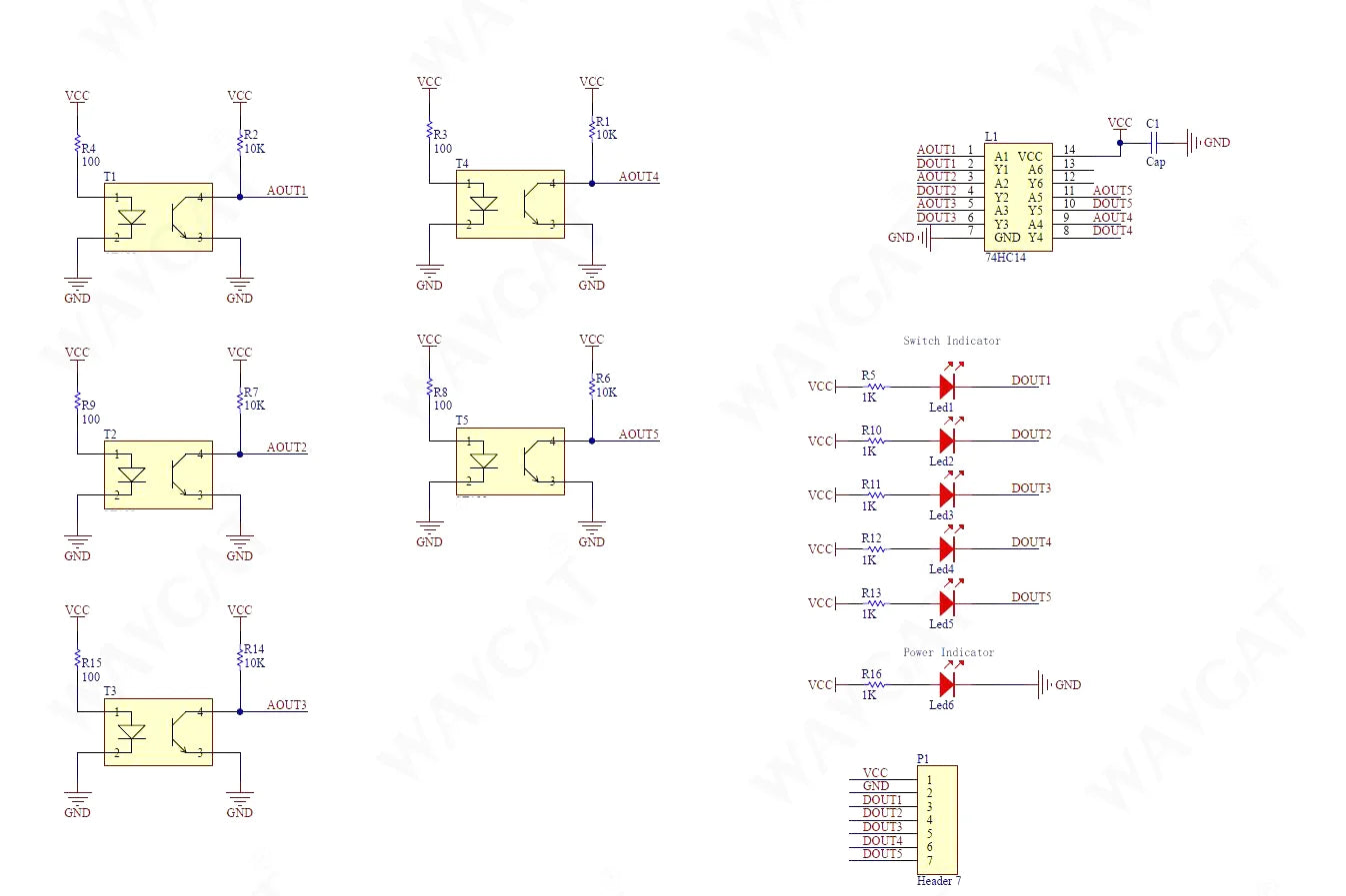 5 Channel Infrared Reflective Sensor TCRT5000 IR Photoelectric Switch Barrier Line Track Module Obstacle Avoidance Sensor