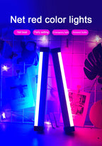 Colorful LED Night Lamps RGB Atmosphere Fill Light Rechargeable Bedroom Photography Lighting Room Decor Luz De Preenchimento New