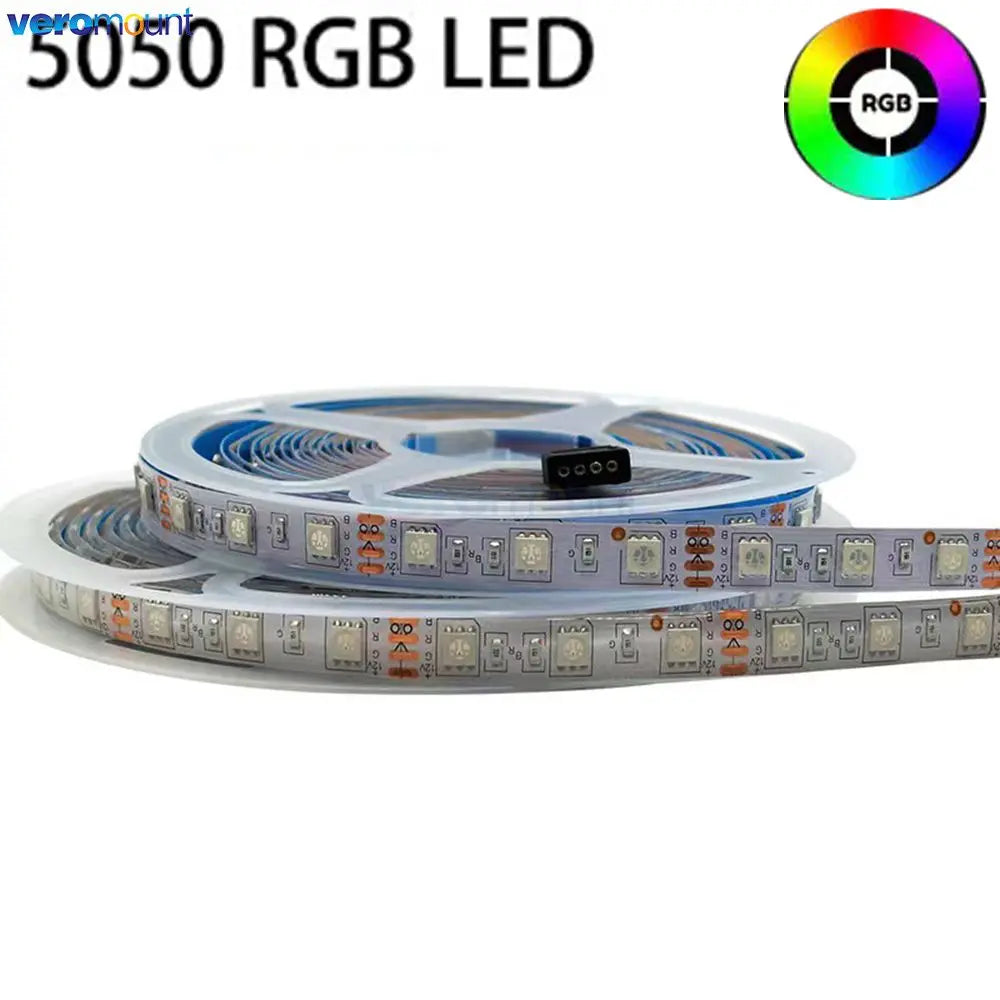 5m DC5V 12V 24V SMD 5050 LED Strip Light TV Backlight IP20 IP65 Waterproof  Cool Warm White 4000K RGB Tape Ribbon for Decoration