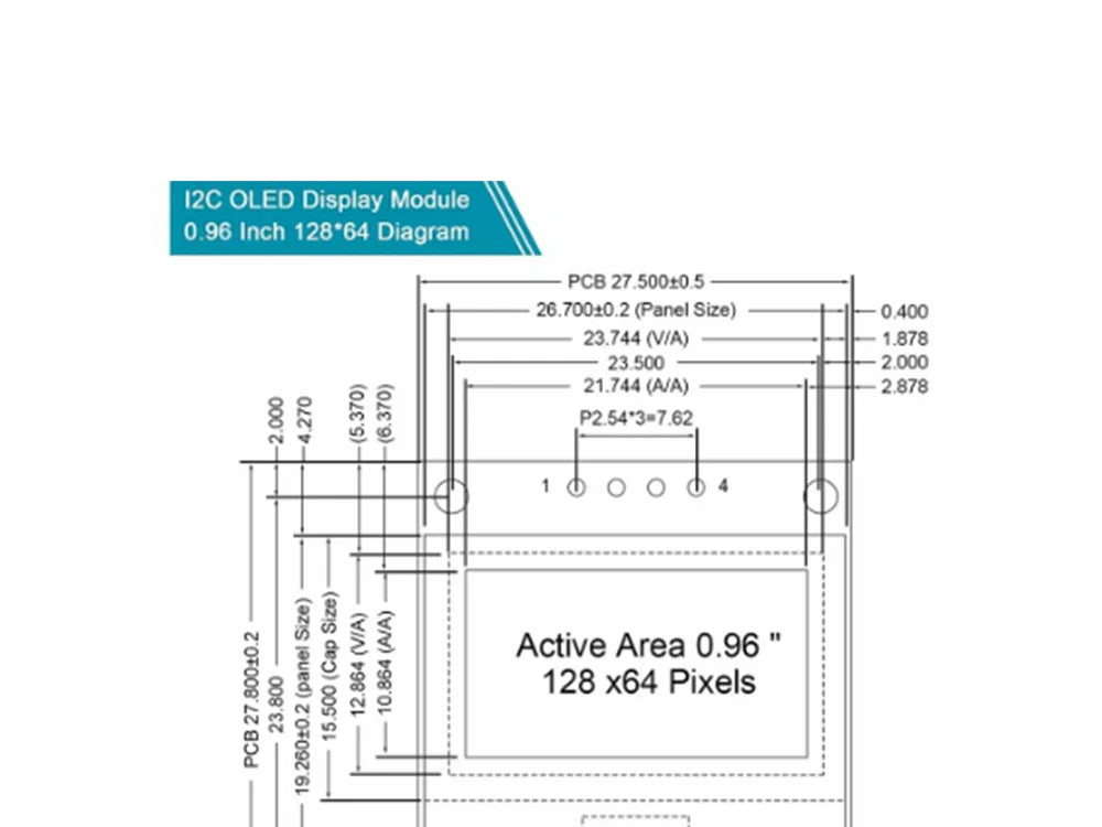1-10pcs  0.96 inch oled IIC Serial White OLED Display Module 128X64 I2C SSD1306 12864 LCD Screen Board For Arduino