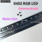 Highlight 0402 RGB SMD LED, Common Anode/Common Cathode, Water-clear, 1010 Full Color Red-Green-Blue 0404 Lamp Beads