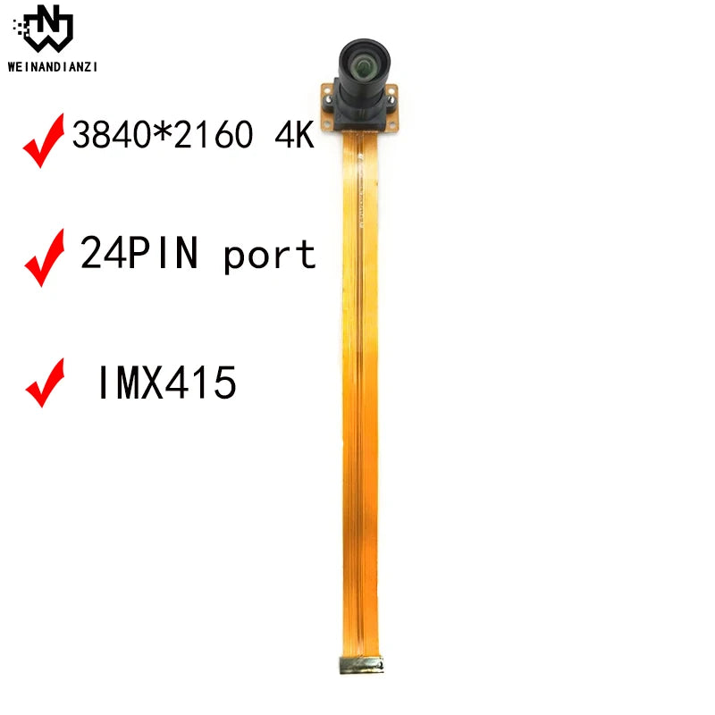 IMX415 Sensor, MIPI Camera Module, 4K HD 8MP Fixed Focus 24PIN Interface FOV 88° 120° 130°