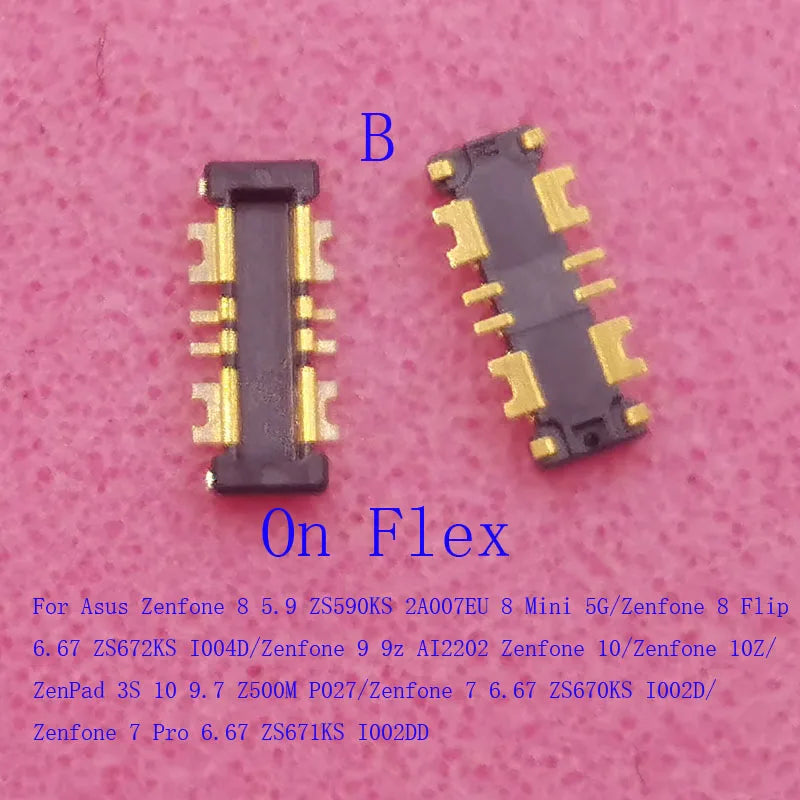 1-10Pcs FPC Connector Battery Flex Plug For Asus Zenfone 9 9Z 8 Mini Flip 7 Pro 10 10Z ZenPad 3S ZS672KS ZS670KS ZS671KS ZS590KS