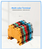 100Pcs MRK6 Screw Connection 6mm² Wire Electrical Din Rail Terminal Block onka 6