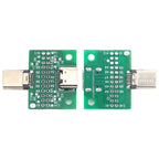 TYPE-C Rotating Mother Test Board USB2.0 Data Male Female Adapter Board 16P Earphone Cable Extension with Solder Pad