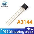 20-100Pcs NEW A3144 A3144EUA A3144E OH3144E 44E Hall Effect Sensor 3144 TO-92S In Stock Wholesale Free Shipping