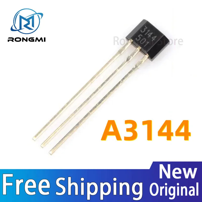 20-100Pcs NEW A3144 A3144EUA A3144E OH3144E 44E Hall Effect Sensor 3144 TO-92S In Stock Wholesale Free Shipping
