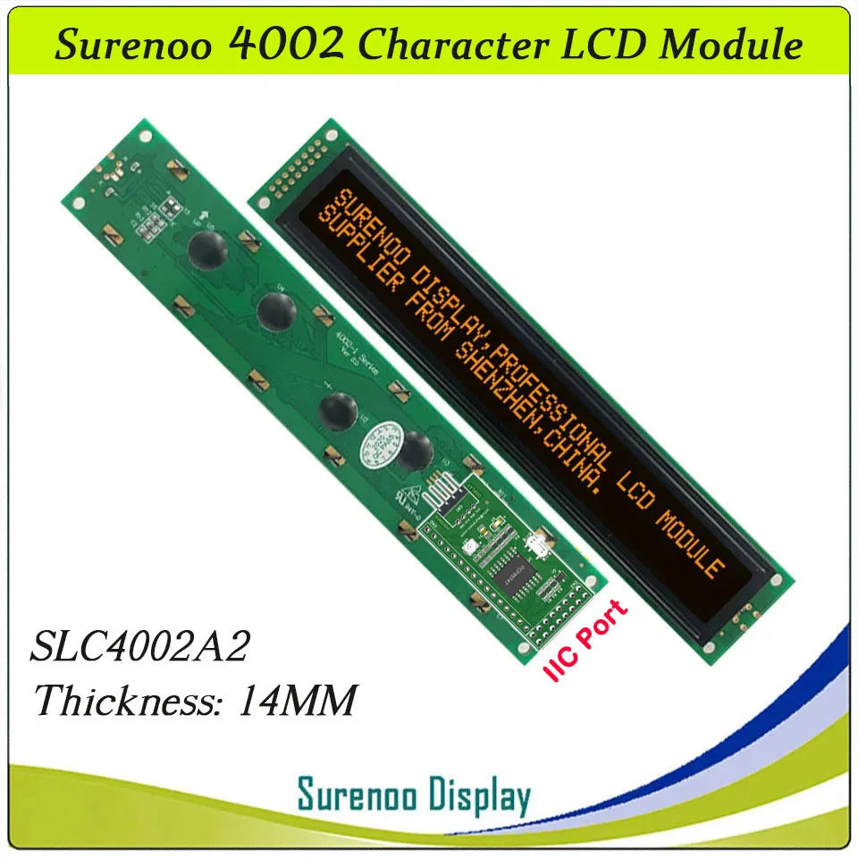 Serial IIC / I2C / TWI 4002 402 40*2 Character LCD Module Display Yellow Green Blue with Backlight for Arduino