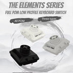 Kailh Full POM Mini Switch Low-profile Mechanical Keyboard Clicky Tactile Linear Hide Mountain Black Cloud White Rain 1353Hitbox