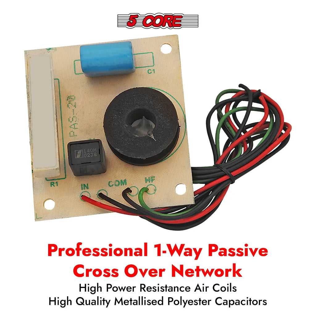 5 CORE 1 Way Passive Cross Over Network Frequency Divider Metalised Polyester Capacitors - NW 05